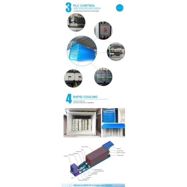 One Pallet Vacuum Cooling Machine , Vegetable / Flower Cooling Chamber