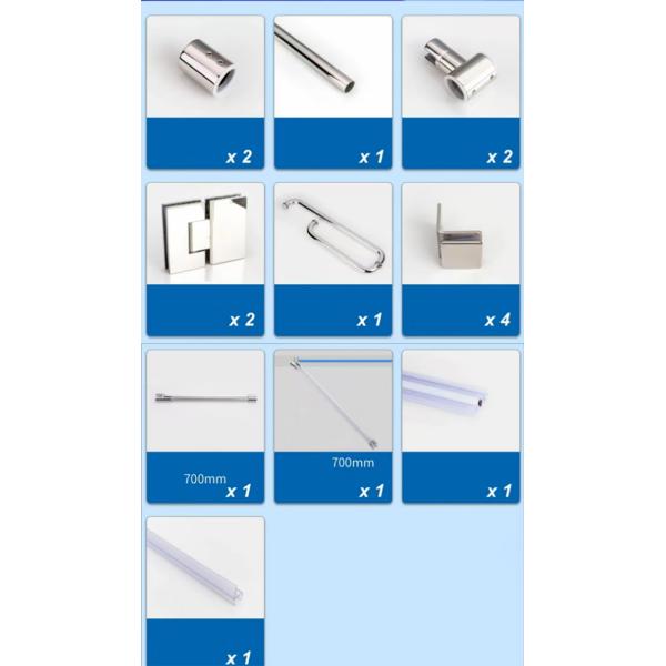 Shower Room Glass Door Round Pipe Hinge Easy Installation Adjustable
