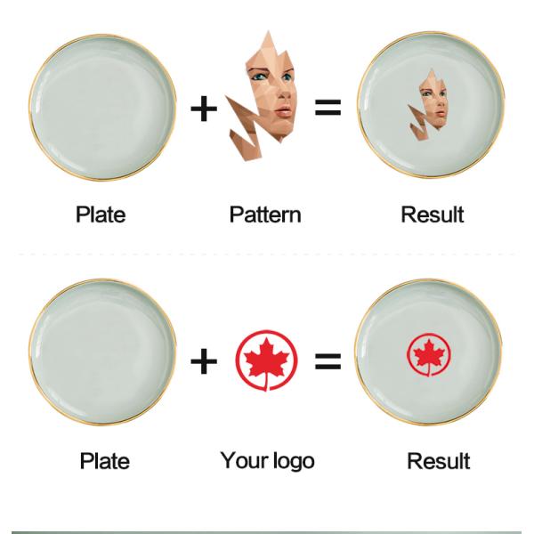 Nordic Luxury Style Ceramic Tableware Set Emerald Green With Gold Rim