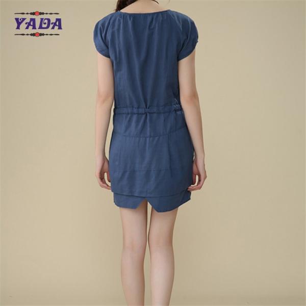 Summer vestidos vintage o-neck dress cotton summer casual dresses for fat ladies