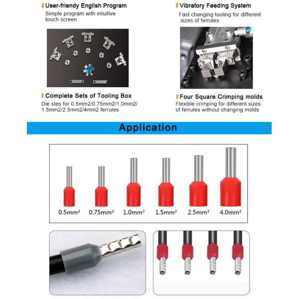 Suitable Terminal Tubular Terminal Pneumatic Crimping Machine for Round Cable Clamp