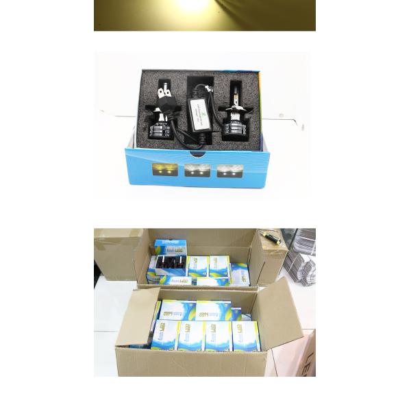 Universal 3 Color Brightest Led Headlight Bulbs H1 H3 H4 H7 H11 9005 9006