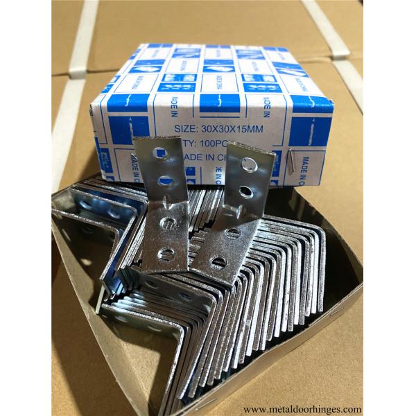 25*25*15*15mm Zinc Plated white color Q195 Angle Bracket straight steel corner brackets For Furniture
