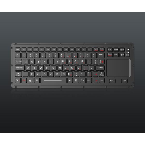 Rugged Military Keyboard MIL-STD-461G And MIL-STD-810F Dual PS2 Interface With Touchpad