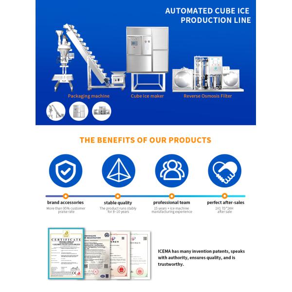 ICEMA 2T/24H ice machine automatic ice cube maker machine for ice plants