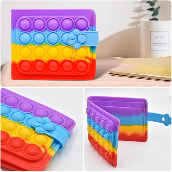 Baby Silicone Products Silicone Coin Purse Sensory Toys Kids Toys 2022 Kids Wallets Rainbow