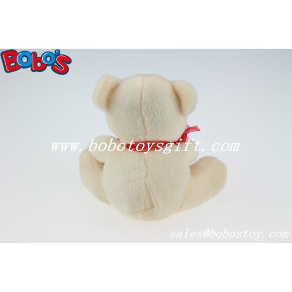4.7" Small Size Kiss And Hugs Plush Teddy Bear With Red Heart Pillow