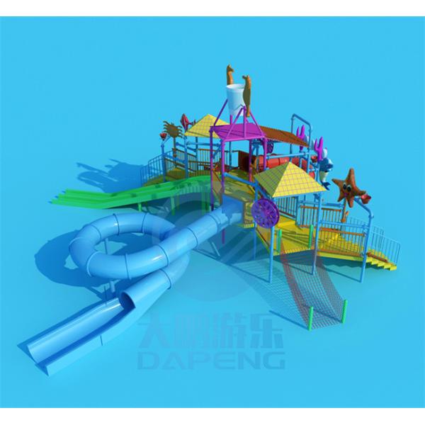 Medium Commercial Water Park Slides Fiberglass Water Playground Slides