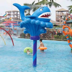 Cartoon Whale Spray Play Equipment For Adults , 0.3 - 0.6m Water Depth