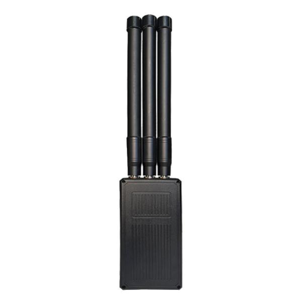 3 antennas portable signal jammer blocks 315MHz,433/434MHz,868MHz signals, coverage range up to 200 meters.
