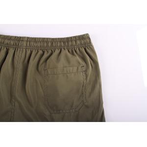 Olive Camouflage Mens Elastic Waist Board Shorts