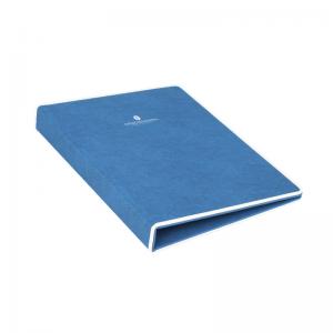 China hotel leather sets blue / white pu compedium folder  for 5-star hotel guest supply wholesale