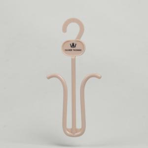 China Naked pink Custom Logo Printing Plastic Shoes Hanger For Women's Footwear on sale