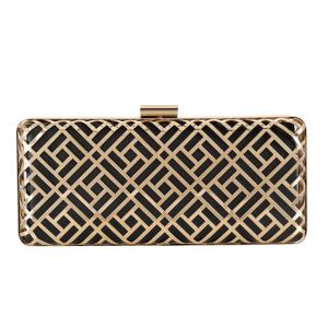 China Geometric Patterns Long Minaudiere Clutch Frame 200g wholesale
