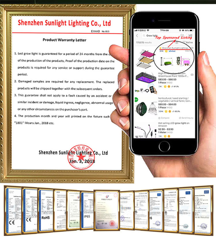 Dimmable Smart 5116 Lumen Led Grow Light Timer 39W For Seed Germination