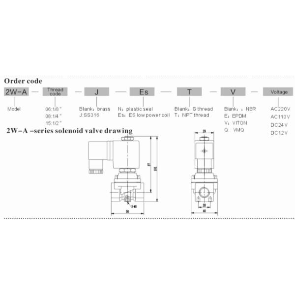 Mini 1/4"Water Solenoid Valve Two Way Electric Water Valve Semi Direct Acting