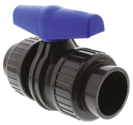 Quality +GF+ 355 PVC-U/EPDM 1" BS Double Union Ball Valve – Corrosion-Resistant Industrial Piping Solution with EPDM Seals – Unique GF Piping Systems Model 355 for sale