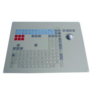 Ruggedized Trackball Industrial Membrane Keyboard Water Proof and Scratch Proof