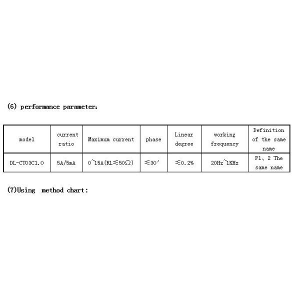 Dl-ct03c1.0 miniature current transformer 5a/5ma range 0~15a measurement and protection of small size, high precision