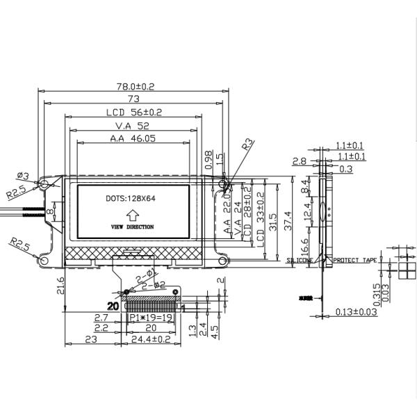 3D Printer LCD Panel ST7565R 3.3v Dot Matrix Graphic LCD Display Module