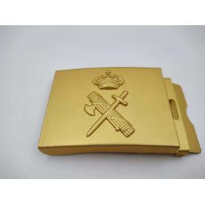 China Electroplating Annual Design Golden Army Belt Buckles wholesale