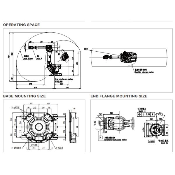 Spot Welding Robot Handling Operations For Auto Parts Food And Beverage Constructions Logistics Warehouse ER210-2700