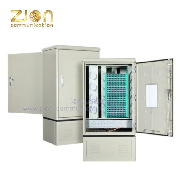 China Gray Outdoor 576F Fiber Optic Cross Connect Cabinet For FTTH wholesale