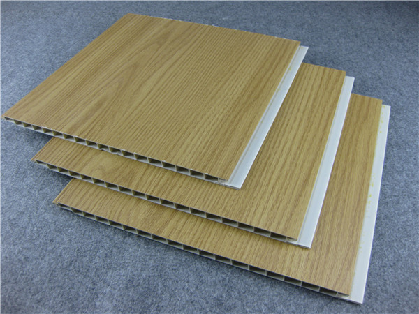 Laminated wooden pattern decoration pvc wall boards feels like nature wood