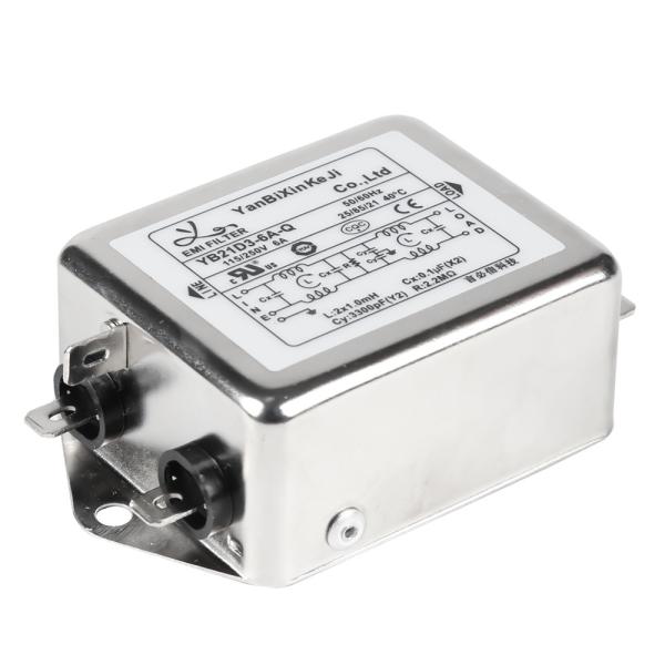 YB21D3-6A-Q Power Line Filter High Efficiency Two-stage Single Phase Emi Filter