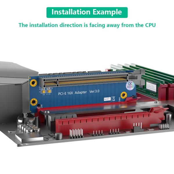 Pci-E 16x Riser Card,PCI Express 3.0 16X Extension Cable 90 Degree High Speed Riser Card