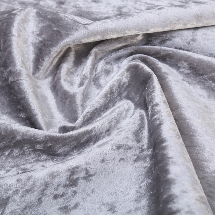 Ice Crushed Shiny Polyester Velvet Fabric Diamond Design For Dress