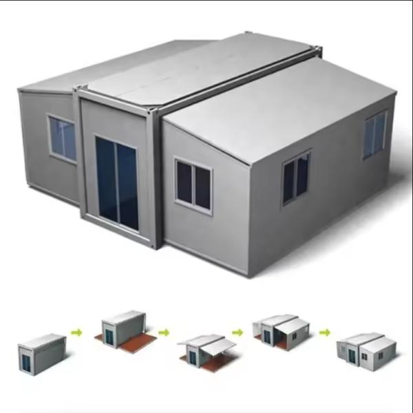 Luxury 40&20ft Movable 2 Bed Container Home Foldable Prefab Expandable House