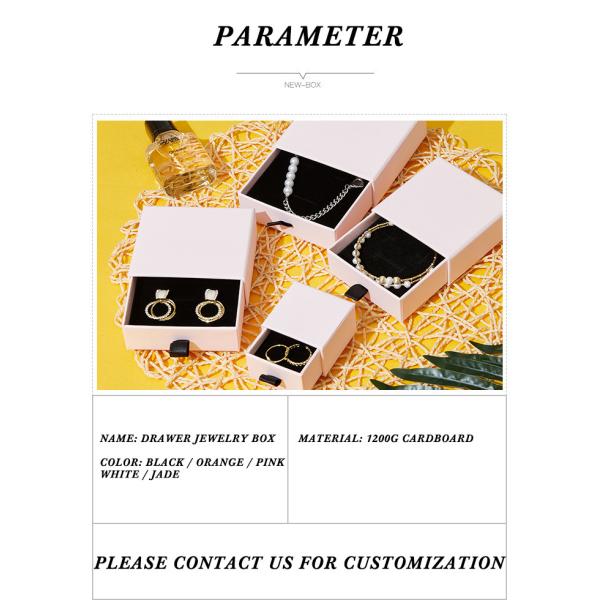 Cardboard Jewelry Drawer Storage Box Packaging Box Customized Logo With Velvet Insert