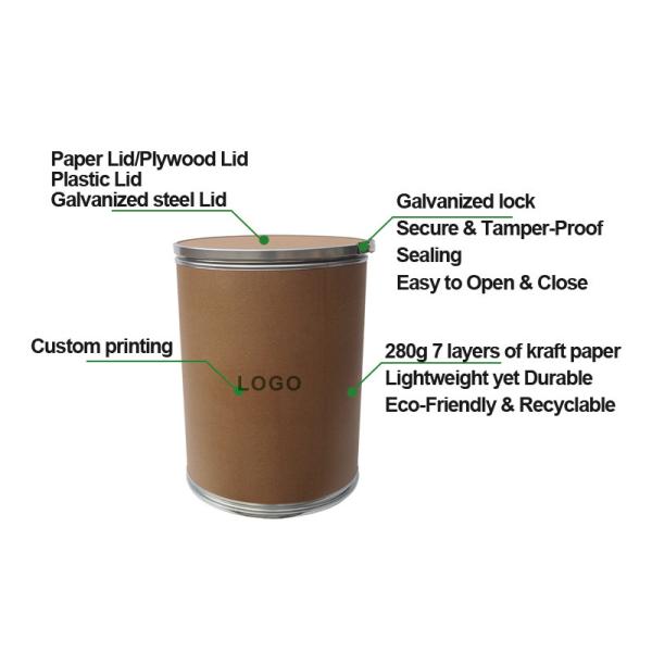 Ferrocene Catalyst Kraft Paper Drum | UN-Certified | Moisture & Chemical Resistant | 25kg Capacity | For Industrial Chemical Packaging