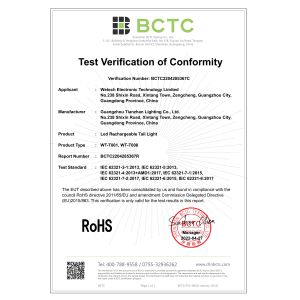 Wetech Electronic Technology Limited Certifications