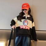 Girls' hoodie children's Spring and Autumn clothing color matching warm casual