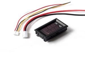 China DC 0 - 100V / 50A Ampere Meter Digital Red Blue Dual Color For Current Voltage Measurement wholesale