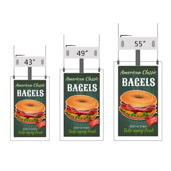 Ceiling Hanging 500cd/m2 1920*1080 49" Digital LCD Signage