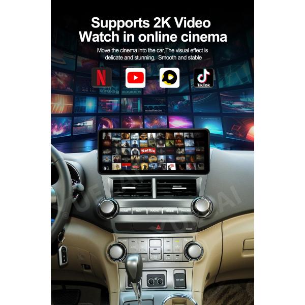 360 Camera Toyota Highlander Car DVD Player CarPlay Android Auto Toyota Head Unit