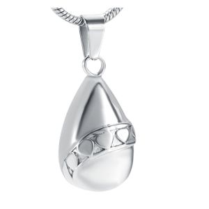 China Stainless Steel Heart Water Drop Ashes Keepsake Cremation Pendant Necklace wholesale