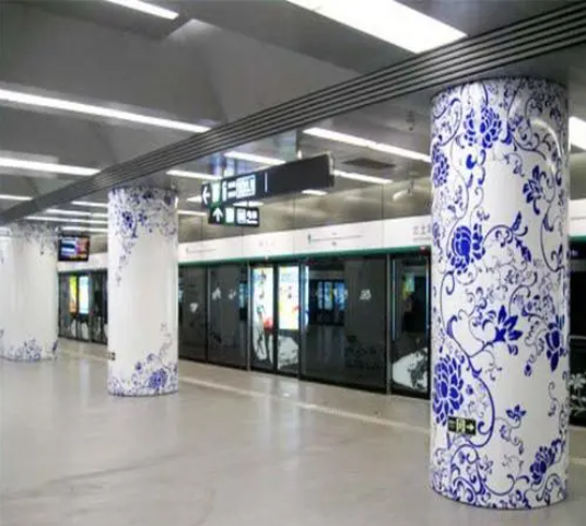 Semicircle Column Exterior Cladding Panels Aluminum Perforation