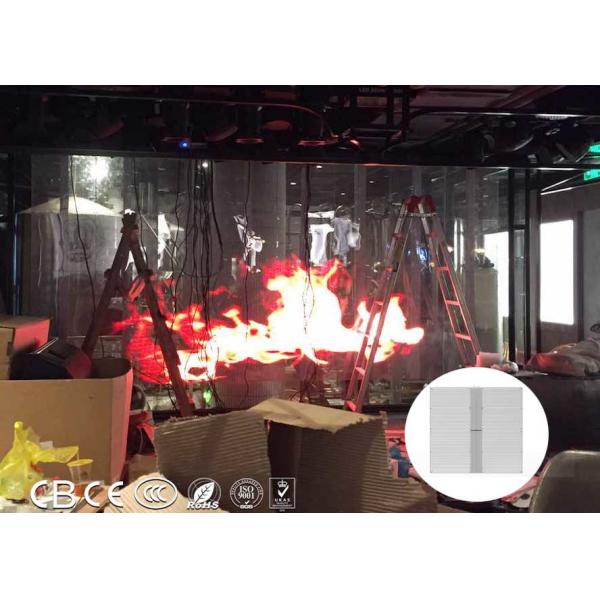 14kg Light Weight Transparent Led Display 80% Smd Pixel 10mm For Glass Windows