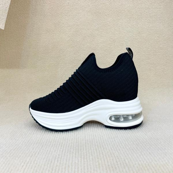 Breathable Thick Sole Loafers Ladies PU Mesh Women'S Loafers Thick Sole