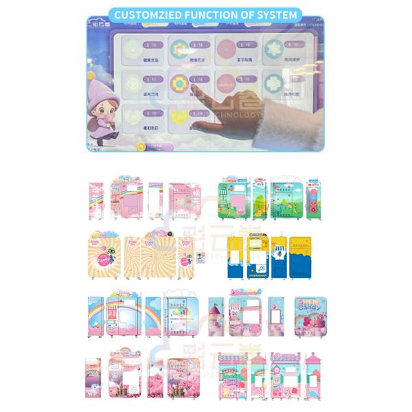 3000W Automatic Candy Floss Vending Machine For Pink / Blue Cotton Candy Delights