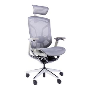 China Grey Frame Ergonomic Office Chair Large Tilting Angle Multi Adjustment wholesale