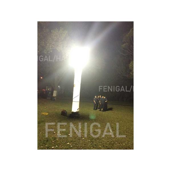 Check Point 360 Deg Glare Inflatable Lighting Tower Backed Up By Portable Generator