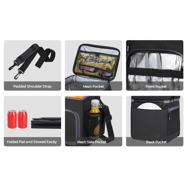 Collapsible Leakproof Insulated Lunch Cooler Bag Reusable For Women Men