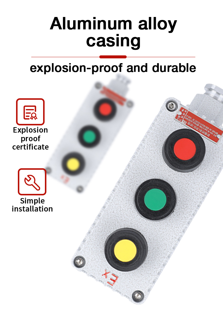 Explosion Proof Control Button with Green Light WF1 Grade