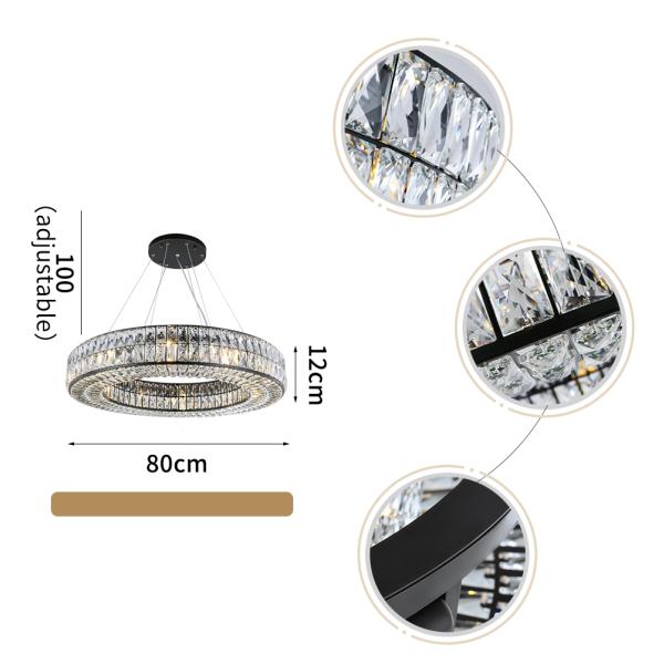 Luxury Crystal Chandeliers For Living Room Lobby Modern Home Decor crystal led chandelier(WH-CY-189)