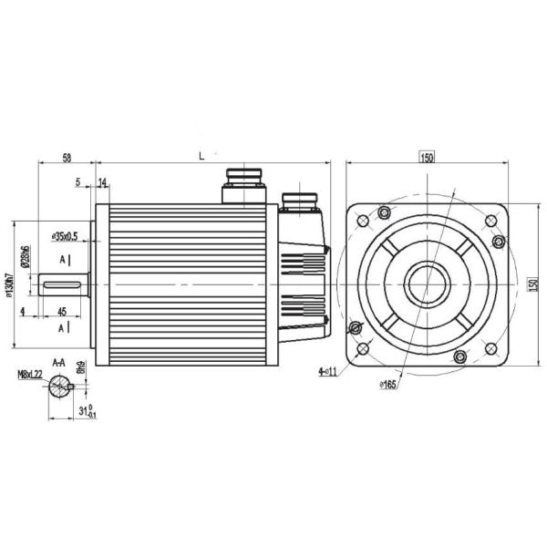 150ST-M27020 AC servo motor 5.5KW 2000RPM 27Nm